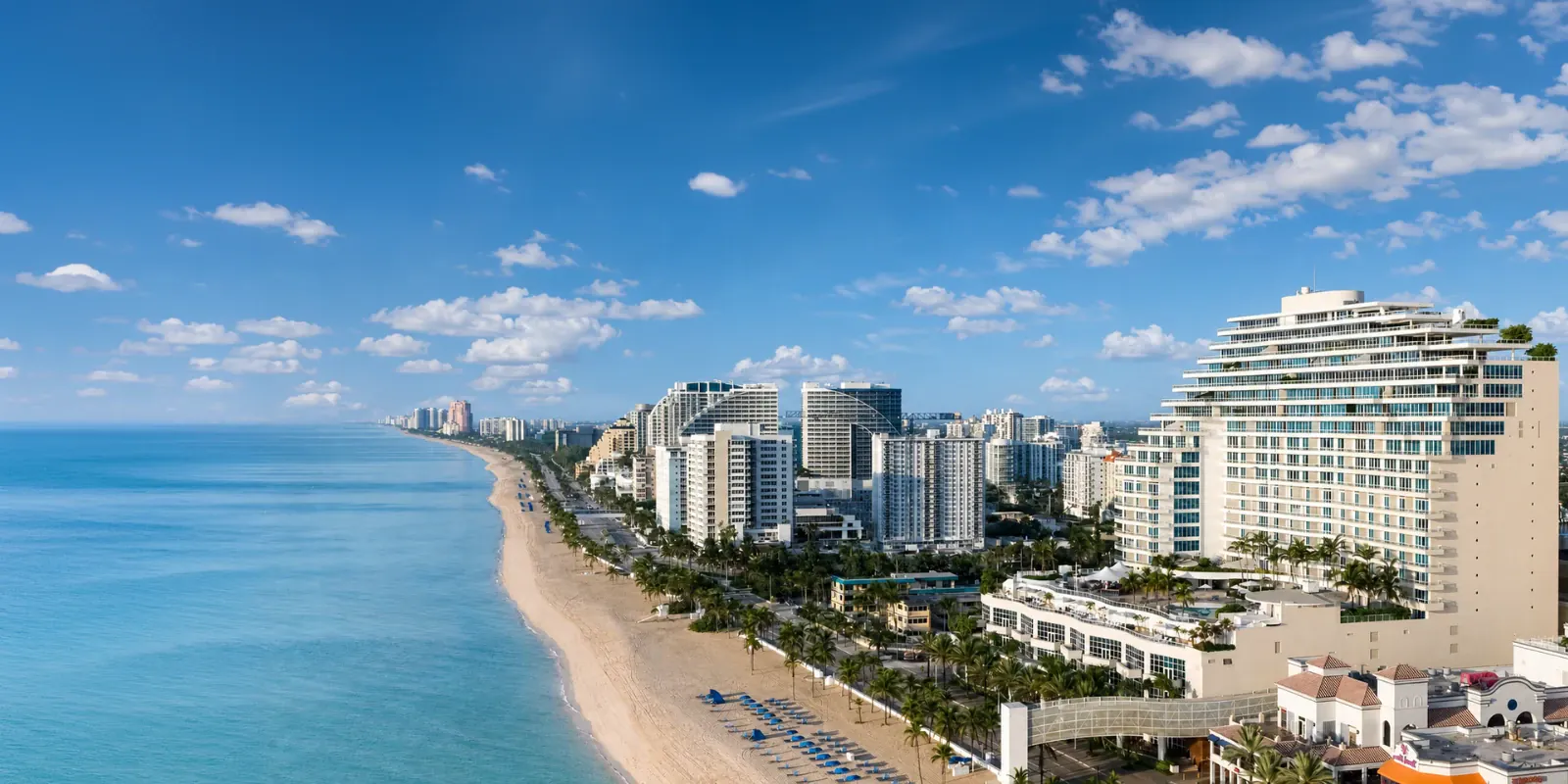 Aerial view of Fort Lauderdale beach and skyline